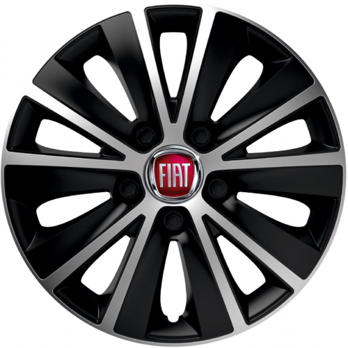 KRYTY KOLIES PRE FIAT 16" RAPIDE silver/black 4ks